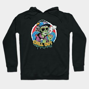 Zombie Grooves: Old-School Hip-Hop Style Hoodie